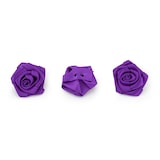 thumbnail of Satinrosen 3cm 10 Stück Stoffblumen zum Basteln Dekorieren Hochzeit Geschenkverpackung Blütendeko Tischdeko Handarbeit Stoffrosen Deko Blumen Lila