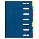 thumbnail of Exacompta - Réf. 5307E - Carton de 8 trieurs HARMONIKA - avec élastiques et fenêtres découpées   - 7 compartiments - pour A4 - couleurs assorties