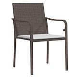 thumbnail of vidaXL Tuinstoelen 2 st met kussens 56x59x84 cm poly rattan bruin