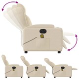 thumbnail of vidaXL Massagesessel Elektrisch Creme Stoff