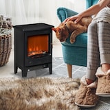 thumbnail of HOMCOM Chimenea Eléctrica Portátil de 900/1800W con Efecto de Llama Termostato Ajustable Protección Sobrecalentamiento hasta 20 m² 39x26x54,8 cm Negro