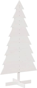 thumbnail of vidaXL Weihnachtsbaum zum Schmücken Weiß 150 cm Massivholz Kiefer