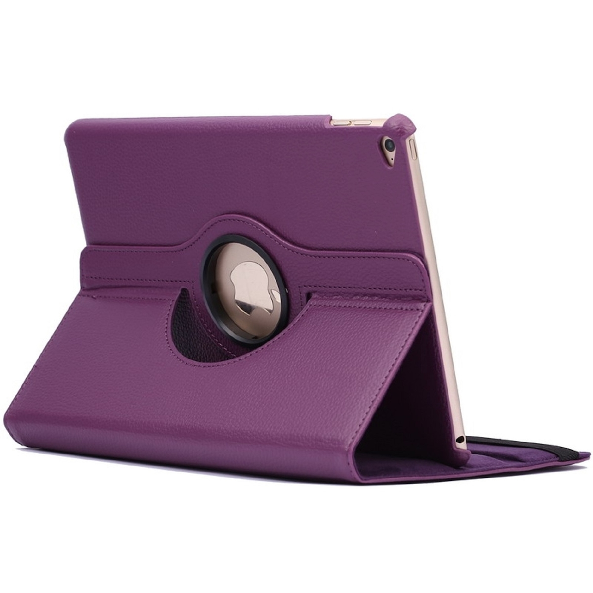 Schutzhülle für iPad Air 2 9.7 Tablet Hülle Schutz Tasche Case Cover Lila 360 Grad drehbar Rotation Bumper
