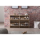 thumbnail of WOHNLING Schuhschrank WL5.828 Holz 120x81x24 cm Schuhregal Modern Schuhkipper