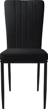 thumbnail of ML-Design – Esszimmerstühle 4er Set Schwarz | Samtbezug, Rückenlehne, Metallbeine, ergonomische Küchen- & Wohnzimmerstühle