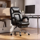 thumbnail of HOMCOM Sedia Ufficio Reclinabile con Poggiapiedi Capacità 120kg Nero