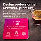 thumbnail of Plaque avis Google NFC connectée avec QR code Viewup - 10x10cm - Acrylique rigide - Rose