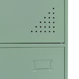 thumbnail of Armadietto HWC-P63, cassetta di sicurezza Armadietto a 2 ante, 90x38x45cm acciaio ~ verde menta