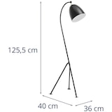 thumbnail of Helloshop26 - Lampadaire arc abat-jour mobile en métal 40 watts hauteur 125 cm fer peint par poudrage noir 14_0009213