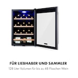 thumbnail of Klarstein Vinamour 48 Uno Weinkühlschrank 128l 48Fl 3 Einschübe 4-18°C Schwarz