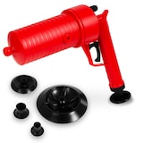 thumbnail of EBERTH Pressluft Rohrreiniger für Waschbecken, Toiletten, Duschen, mit 4 Aufsätzen (Ø 4,5-20 cm), gegen Verstopfungen