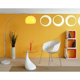 thumbnail of SalesFever Lâmpada de arco 208 cm | altura ajustável | Ø abajur 40 cm | base em mármore verdadeiro | L 155 x P 40 x A 208 cm | laranja