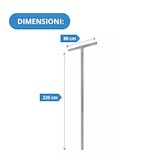 thumbnail of ANDRYS - Stendi Biancheria in Tubo Quadro, Smontabile, da Cementare, Senza Fili, con Tappi,  Altezza 220cm, Profondità 80cm, Tubo Quadro 4x4cm