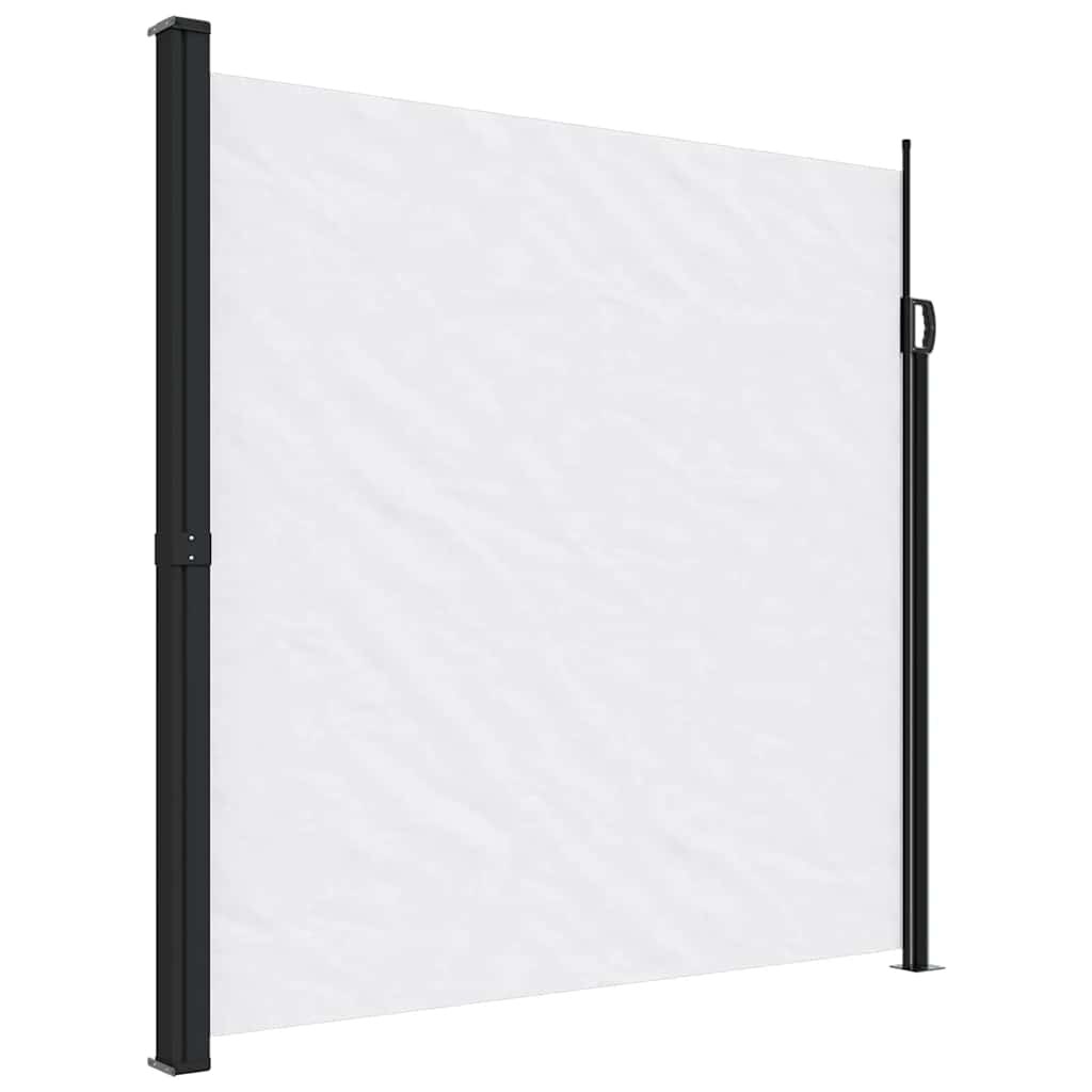 vidaXL Seitenmarkise Ausziehbar Weiß 200x600 cm