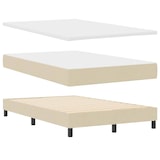 thumbnail of vidaXL Boxspringbett mit Kopfteil Creme 120 x 190 cm Stoff