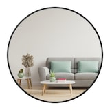 thumbnail of Albatros Spiegel rund schwarz mit Metallrand, 70cm Durchmesser, für Wohnzimmer, Badezimmer, Flur, Schlafzimmer, groß, Wand