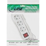 thumbnail of InLine® Steckdosenleiste, 3-fach Schutzkontakt, mit Schalter, weiß, 1,5m