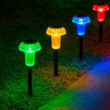 thumbnail of Lumisky 4 balises solaires champignons multicolores MUSHY H24cm Acier Multicolore