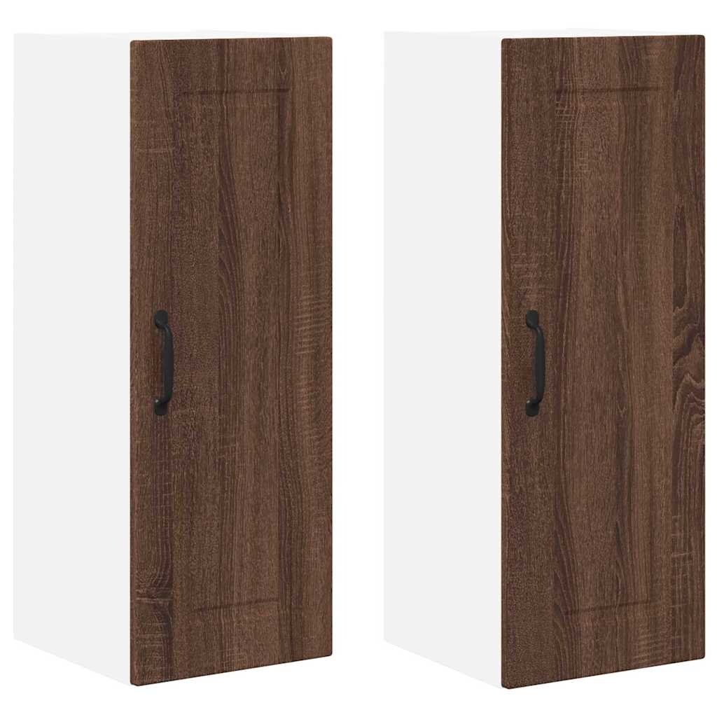 vidaXL Küchenwandschrank 2 pcs Braun Eichen-Optik 30 x 31 x 80 cm