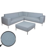 thumbnail of Ecksofa HWC-C47, Sofa Loungesofa Couch, Stoff/Textil Indoor wasserabweisend 245cm ~ blau ohne Ablage