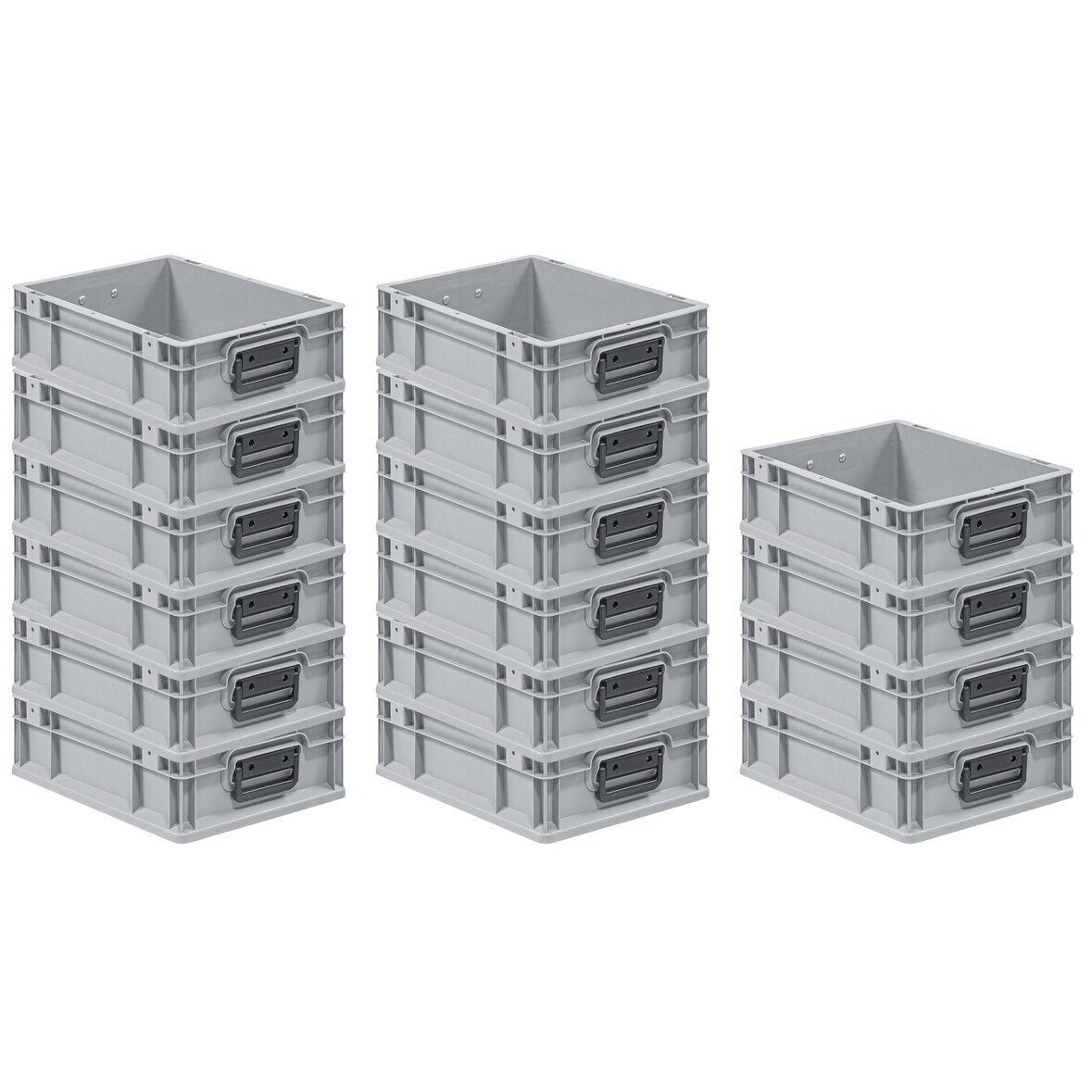 PROREGAL 16x Eurobox NextGen Portable Duo | HxBxT 12x30x40cm | 11 Liter | Eurobehälter, Transportbox, Transportbehälter, Stapelbehälter