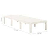 thumbnail of vidaXL Ligbed kunststof wit