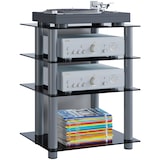 thumbnail of Bilus TV-Möbel , Hifi Silberfarbig, Schwarzglas.