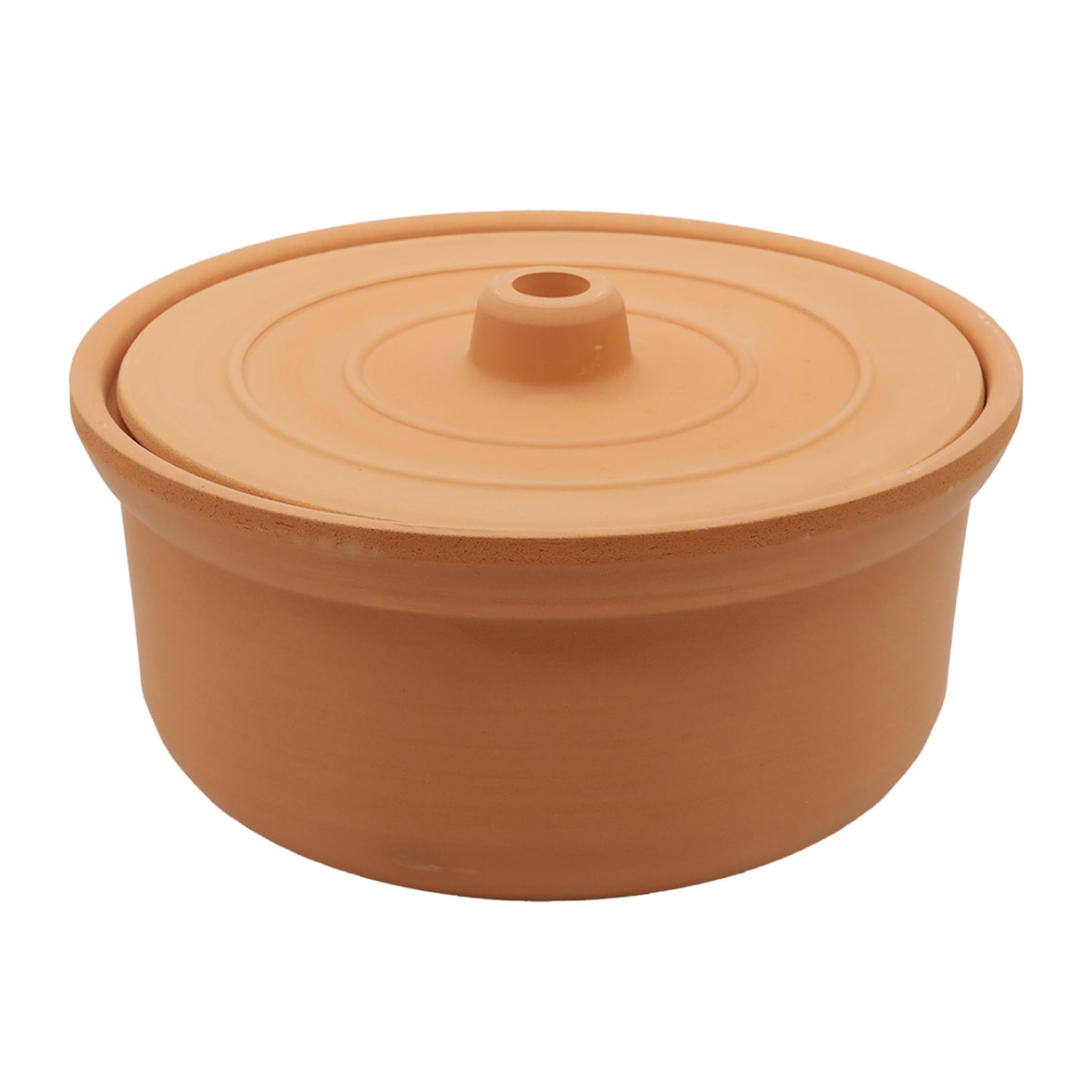 Viapot Big 3500 ml - Natur - Terrakotta-Schmortopf mit Deckel - 26×15 cm