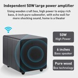 thumbnail of Barre De Son Bluetooth 50W 3D Surround Avec Subwoofer Bois Jaune YONIS