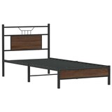 thumbnail of vidaXL Bedframe zonder matras bewerkt hout bruin eikenkleur 80x200 cm