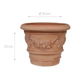 thumbnail of Biscottini Blumentöpfe 30x30x25 cm - Runder Terrakotta-Topf - Innentöpfe - Gartenpflanzgefäß für draußen Made in Italy - Runder Balkontopf
