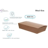 thumbnail of Meal-Box 800ml 400 Stk, to go, take away, biologisch abbaubar, natürliches Design, weiße Innenschicht