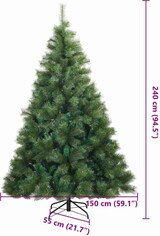 Ein künstlicher Weihnachtsbaum mit Ständer.