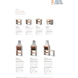 thumbnail of MF - Grillkamin Modell Alcoa XL (Grau, Orange - 86,5 x 58 x 225 cm) REF: 3413/4 - Für den Außenbereich