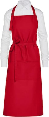 thumbnail of AMSTERDAM - Recycled Bib Apron with Pocket: One Size / White