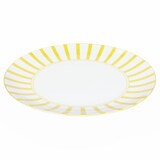 thumbnail of Split gelb 6x Speiseteller Ø27cm Porzellan 6 Personen Platte Essteller Streifen