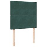thumbnail of vidaXL Boxspringbett mit Matratze Dunkelgrün 90x200 cm Samt