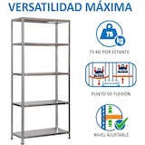 thumbnail of Ripiani metallici con viti Advantage 5 ripiani. Colore zincato 1800x900x300 mm