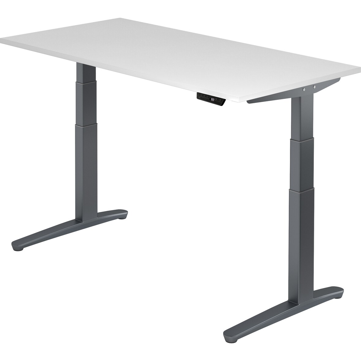 bümö elektrisch höhenverstellbarer Schreibtisch 160x80 cm mit Memory-Steuerung - Design Schreibtisch höhenverstellbar elektrisch, elektrischer