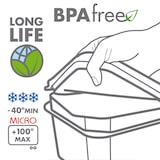 thumbnail of TATAY Top Flex - Juego de 4 Recipientes Cuadrados Altos 0.7L con Cierre a Presión. Blanco