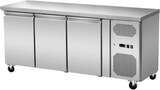 thumbnail of Gastro Edelstahl Kühltisch Kühltheke 3 Türen ohne Aufkantung 417 L -2/+8°C