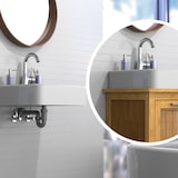 thumbnail of ECO SAVE Siphon, nachhaltiger Waschbecken Abfluss, Geruchsverschluss aus recyceltem Kunststoff, Röhrensiphon