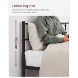 thumbnail of Doppelbettgestell, Bettrahmen aus Metall, passend für 160 x 200cm Matratze, Gästebett, hochwertige Stützbalken, für Erwachsene, schwarz