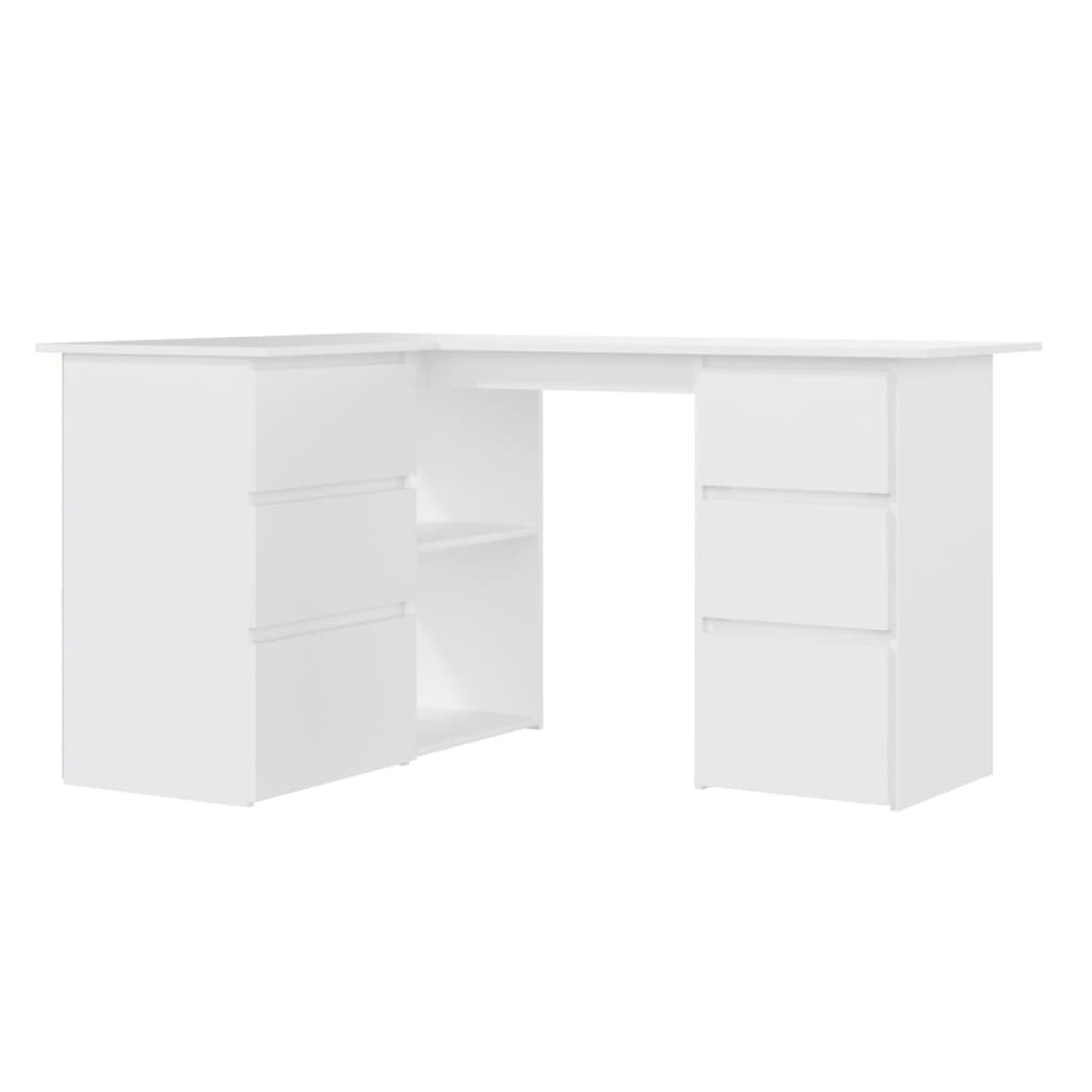 Scrivania Ad Angolo Bianca 145x100x76 Cm In Legno Multistrato scrivania ufficio moderna economica