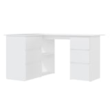 thumbnail of Scrivania Ad Angolo Bianca 145x100x76 Cm In Legno Multistrato scrivania ufficio moderna economica