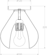 thumbnail of Lila - Runde Deckenleuchte d.20cm Fabas Luce - Wandleuchte mit E27 LED-Glühbirne MAX 40W - Transparent