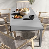 thumbnail of Mesa de jardín extensible mesa de comedor exterior mesa de terraza rectangular para 6 -8 personas con marco de aluminio carga 50 kg 180/240x94x73 cm