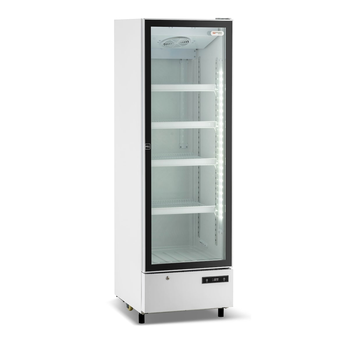 Vertikale Getränkekühlvitrine mit 1 Glastür weiß +0/+10 °C 240 lt 55,6x53x167,6h cm