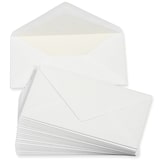 thumbnail of PREMIUM Briefumschläge DIN lang weiss, gefüttert 100 g/qm, 500 Stück, weiß mit Innenfutter / Seidenfutter