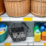 thumbnail of WellHome - Schwarzes Kunststoffkorb-Set + Zange 21x17x11cm